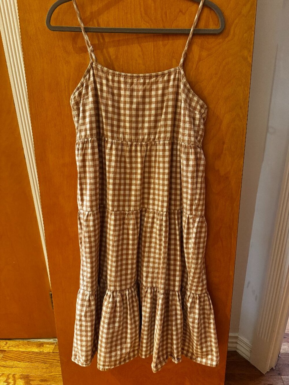 Tiered Gingham Mini Dress
